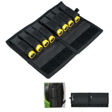 Imagem de Bolsa para bateria 18650 com bolso com zíper, capa para 8 x 18650 ou 20700 ou 21700, coldre de cinto com mosquetão