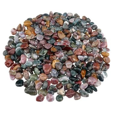 Imagem de 400 g pedras trituradas decorativas para aquário de seixos naturais para aquário, cascalho, suculentas, rochas, vaso, enchimento, volumoso, polido, formato irregular