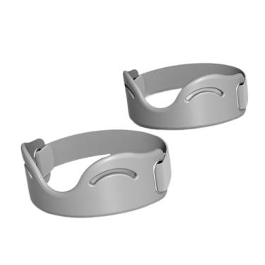 Imagem de ChuYiElegance 2 peças de estabilizador de patela para joelho, cinta esportiva para joelho, cintas de fitness para patela para caminhadas, levantamento de peso, Padrões de Buracos Cinzas