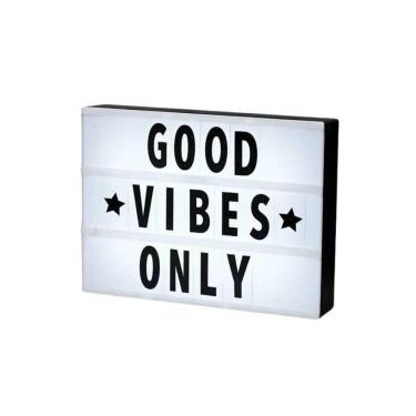 Imagem de Caixa Luminária Vintage Para Frases E Mensagem Com 96 Placas