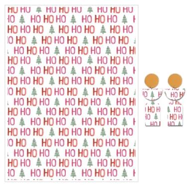 Imagem de Briartw 10 folhas de papel de transferência de argila de polímero com padrão "Ho Ho Ho", folhas de transferência de argila de polímero de 10 cm x 14,8 cm para fazer joias de argila DIY adesivos