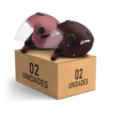 Imagem de Kit 2 Capacete Aberto New Atomic Elite Masculino Feminino Pro Tork, RO