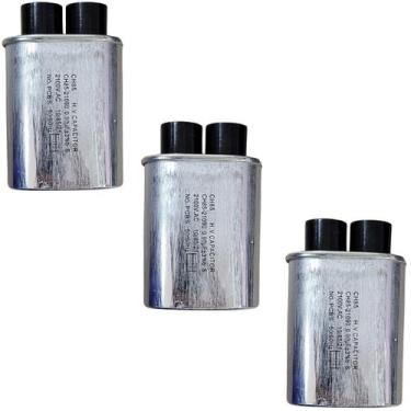 Imagem de Kit 3 Capacitor Microondas Compatível com Electrolux 0.90uf 2100Va Pol