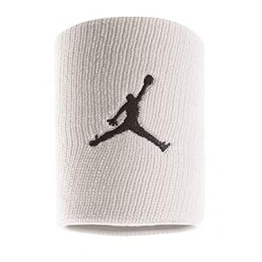 Imagem de Munhequeira Grande Jordan Jumpman Drifit Doublewide (Par) Nike White/Black