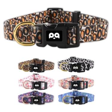 Imagem de QQPETS Coleira refletiva para cães pequenos, estilo de pintura legal, ajustável, coleira de nylon resistente para meninos e meninas, colar macio para animais de estimação com fivela de liberação