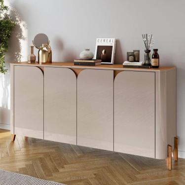 Imagem de Aparador Buffet 4 Portas com Pés de Madeira Memphis Casa D