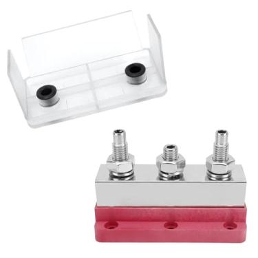 Imagem de Esquirla de distribuição de energia da barra de barramento RV de barramento de cobre fácil de instalar trailer com capa conectando o barco de 48V, Vermelho