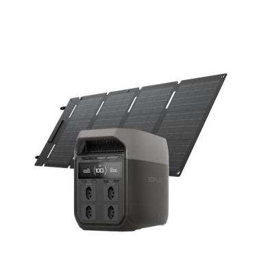 Imagem de Kit Estação de Energia Portátil Ecoflow Delta 3 Com Painel Solar Dobrá