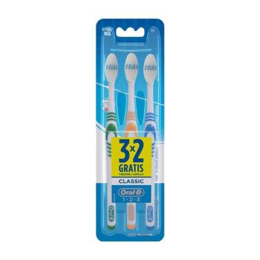 Imagem de Escova Dental Oral-B Classic Macia Cabeça 40 Cores diversas Leve 3 Pague 2
