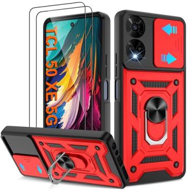 Imagem de ATUMP Capa para TCL 50 XE 5G/TCL 50 XE Nxtpaper 5G com [2 peças] Protetor de tela HD, resistente à prova de choque com suporte de rotação de 360° [grau militar] Capa protetora para TCL 50 XE 5G