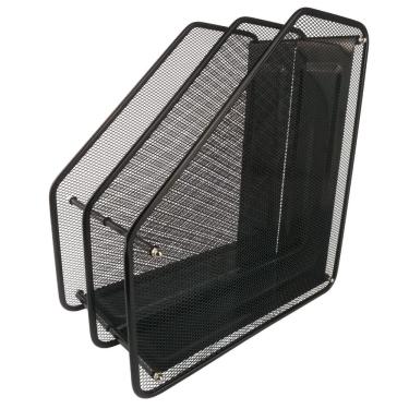 Imagem de Porta Arquivo Duplo Pasta Organizador Revista Document Preto