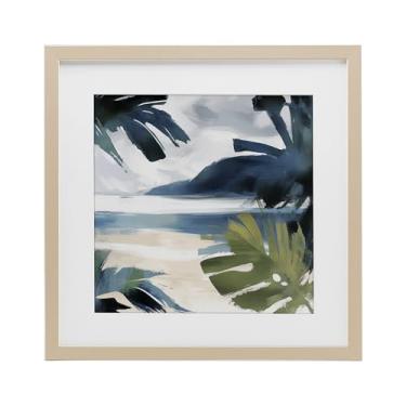 Imagem de Stupell Industries Impressão emoldurada Beachy Tropical Vibes Birch Under Glass por Elara Yasna, 40,6 x 40,6 cm