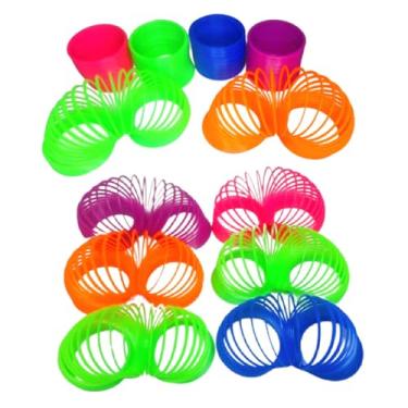 Imagem de 30 Mola Maluca Neon Brinquedo Infantil Kit Festa Lembrancinha