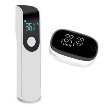 Imagem de Termômetro Digital Sem Contato Infravermelho + Oximetro - Pulse, Branc
