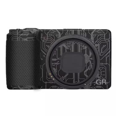Imagem de GR 3 GR 3X Adesivo de Câmera Resistente ao Desgaste Película Protetora Decalque Película Protetora Película de Precisão para Ricoh GR3 GR3X (Circuit Titanium)