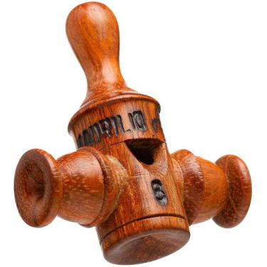 Imagem de Apito pio cruzeta madeira observação aves silvestres artesanal profiss