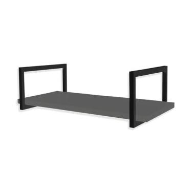 Imagem de Nicho Simples metalon Decorativo Industrial 60x20 Preto - Safira, Cinz