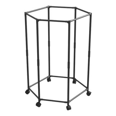 Imagem de Fenteer Solução de armazenamento de cabideiro de roupas, cabideiro portátil de grande capacidade para secagem ao ar, bolsas, saias e quarto, Preto Solteiro