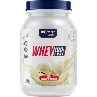Imagem de Absolut Nutrition, Whey 100% Pure, 21 gramas de proteína, adoçado com stevia, Mono Sabor, Sabor sorvede de baunilha, Pote, 900 gramas
