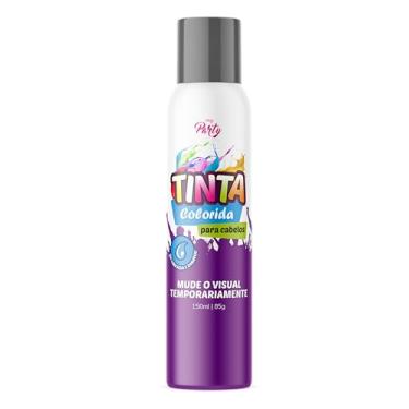 Imagem de My Party Tinta Temporária Prata 150 ml - Coloração Fluorescente Lavável para Cabelo – Efeito Brilho, Festa - Carnaval - Cosplay.