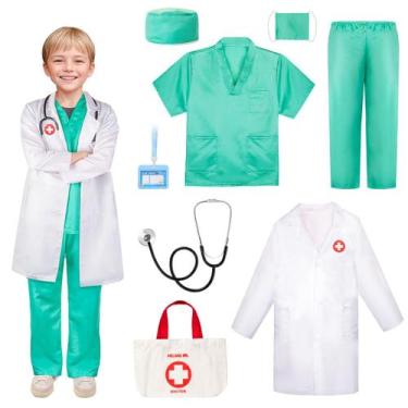 Imagem de Esfoliante Doctor Costume Meland para crianças com jaleco e bolsa de t