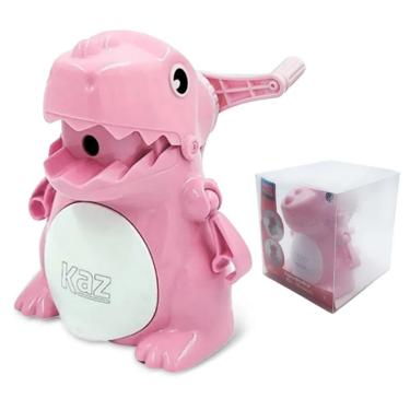 Imagem de Apontador de Mesa Manual Dinossauro Rosa - KZ229RS - Kaz