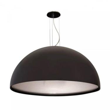 Imagem de Luminária Pendente Meia Lua 80cm Redondo Preto Luna - Bella Italia, Bi
