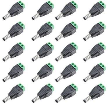 Imagem de Kit 100 Conectores Plug P4 Macho com Borne para CFTV 004 504 - NEHC