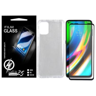 Imagem de Película Vidro 3D + Capa COM BORDA Moto G9 Plus XT2087 6.8 - Cell In P