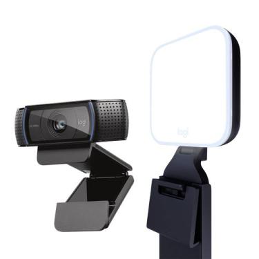Imagem de Webcam Logitech C920x Pro HD + Ring Light Litra Glow - Ideal para Cria