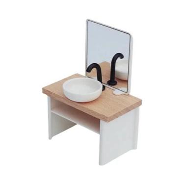 Imagem de Decoração De Banheiro Para Casa De Bonecas Em Escala 1/12, Modelo De P
