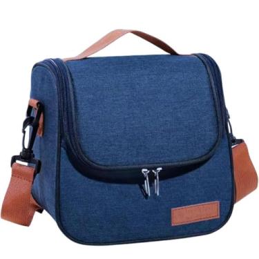 Imagem de Bolsa Térmica Para Marmita Trabalho Alimentos Lancheira Reforçada Fitness (AZUL)