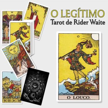 Imagem de Tradicional Tarot Rider Waite Português com Saquinho e cristal 78 cart