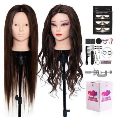 Imagem de Mannequin Head Neverland 80% de cabelo humano 70 cm com braçadeira de 