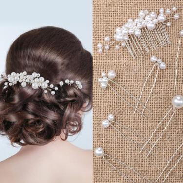 Imagem de Acessórios de cabelo Geosar Wedding Hair Clip Set 9 para mulheres