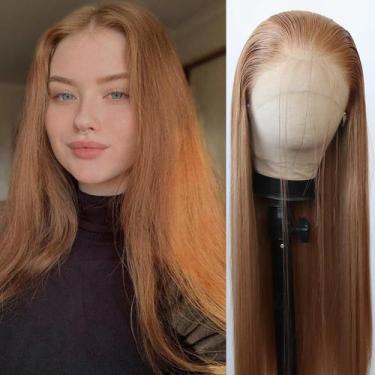Imagem de Peruca BTWTRY Strawberry Blonde Long Straight Sintética
