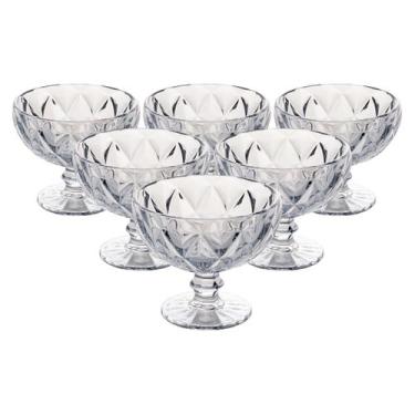 Imagem de Taças de Sobremesa Transparente 335mL Diamante - 6un - ECOS