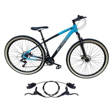 Imagem de Bicicleta Aro 29 Ksw Adulto 21 velocidades Suspensão Dianteira 80mm Pneu Faixa Amarelo Freio Hidraulico (AZUL/PRETO/PRATA, 15)