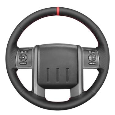 Imagem de MEWANT Capa de volante com costura DIY para Ford F-250 F-350 F450 F550 XL 2008-2016/Expedition 2007-2014 Acessórios de volante para Ford F-250 F-350