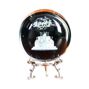 Imagem de Bola De Cristal 3D De 60mm Com Figura De Animal Gravada a Laser, Ornam