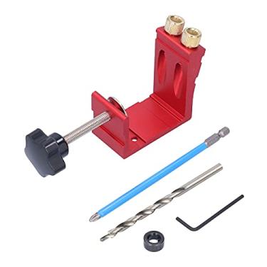 Imagem de Localizador de furo oblíquo de 15°, posicionador de furo para carpintaria, kit de perfuração de cavilha de gabarito, acessórios de carpintaria para guias de madeira, ferramenta de ângulo de junta,