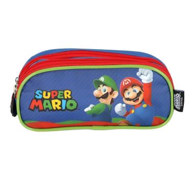 Imagem de ESTOJO LUXCEL INFANTIL ZIPER TRIPLO MARIO BROS EI42545MO-Masculino