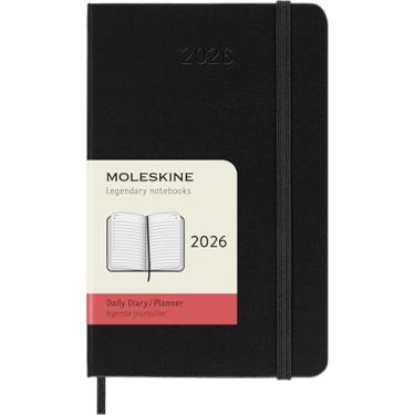 Imagem de Moleskine Classic 12 Month 2026 Daily Planner, Hard Cover, Pocket (3.5" x 5.5"), Black, 400 pages