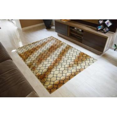 Imagem de Tapete Veludo Marbella Champagne Vinay 148x200cm - Rayza