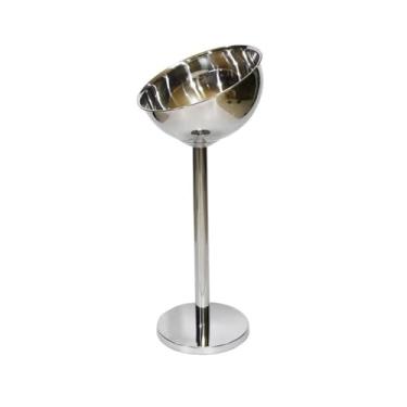 Imagem de balde de vinho Balde de champanhe aço inoxidável vertical engrossado ao ar livre bacia vinho gelo festa em casa balde barra Refrigerador de cerveja(Silver)