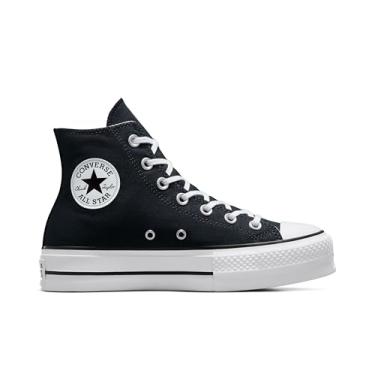Imagem de Converse Tênis feminino Chuck Taylor All Star Lift cano alto, Preto/branco/branco, 36/38 BR