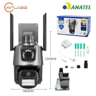 Imagem de Câmera de vigilância externa Wi-Fi com lente dupla IP66 360 6MP, siren