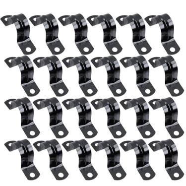 Imagem de Semetall Braçadeiras de conduíte de 2,5 cm de aço inoxidável 304 suportes de alça U de dois furos resistentes, pacote com 24