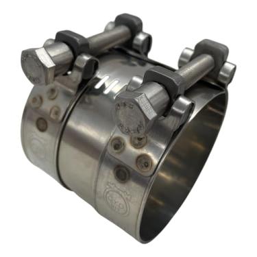 Imagem de CHUN YUNG DA Braçadeira de mangueira extralarga Advanced TT – Braçadeira de exaustão de aço inoxidável 304 de 7 polegadas fácil de instalar sem remover o tubo de escape, serve para OD 2,91–3,11