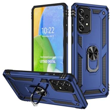 Imagem de SORAKA Capa para Samsung Galaxy A73 5G com suporte para anel Capa Slim Fit de TPU macio Capa Samsung Galaxy A73 5G com placa de metal para suporte magnético de telefone para carro